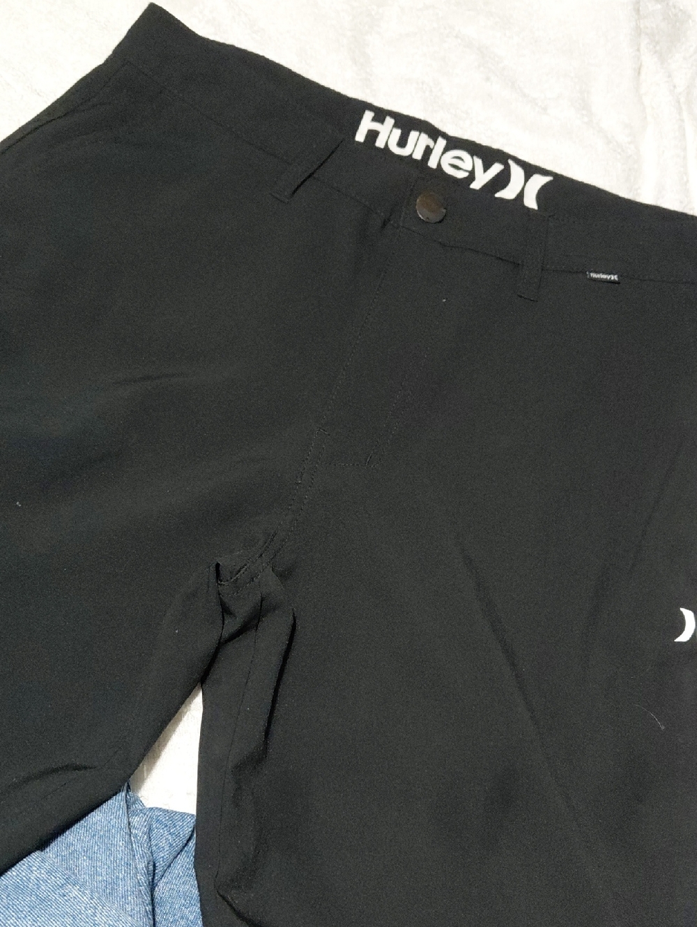 Hurley Black Boardshorts with White Logo